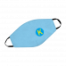 Маска для лица бледо-голубой с логотипом