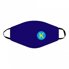 Маска для лица темно-синяя с логотипом