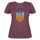Женская футболка бордовая с тризубом