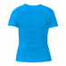 Женская футболка голубая с тризубом